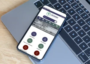 Sherborn website on a cell phone