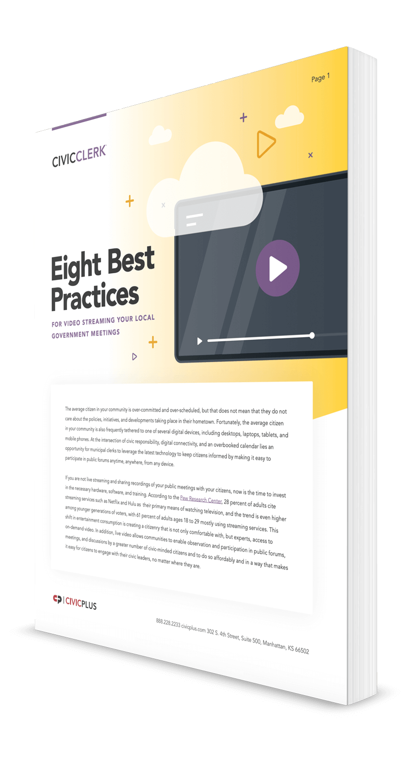 8 Best Practices For Video Streaming Your Local Government Meetings