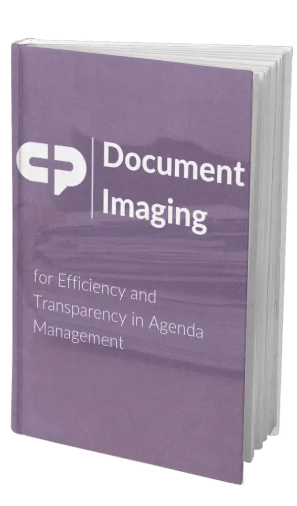 purple book with the title, Document Imaging