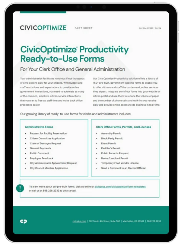 Ready-to-Use Forms for Your Clerk Office and General Administration