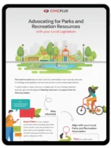Infographic Advocating for Parks and Rec Resources infographic displayed on a black tablet