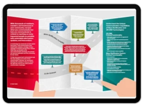 public communicators technology roadmap infographic displayed on a black tablet