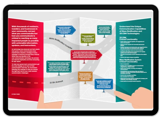 public communicators technology roadmap infographic displayed on a black tablet