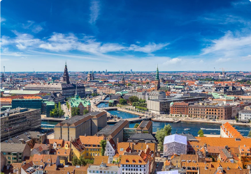 Overview of the city of Copenhagen,Denmark