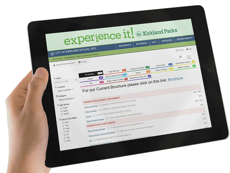 Kirkland Implements CivicRec, Increases Online Enrollment_CivicRec_Brochure_sm
