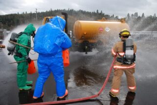 Kitsap County workers repairing a storm water issue