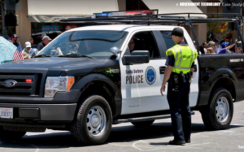 Policeman and a policecar