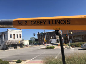 A large pencil structure in the city of Casey, Illinois