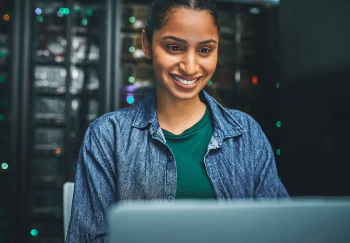 Girl working on her laptop