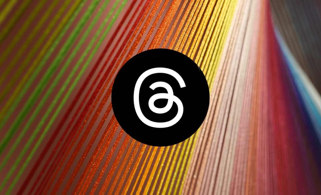 Threads logo on a bright background