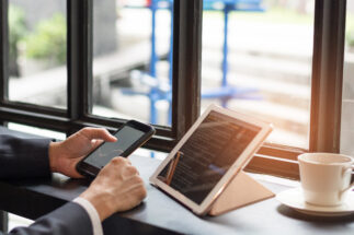 Person using smart devices