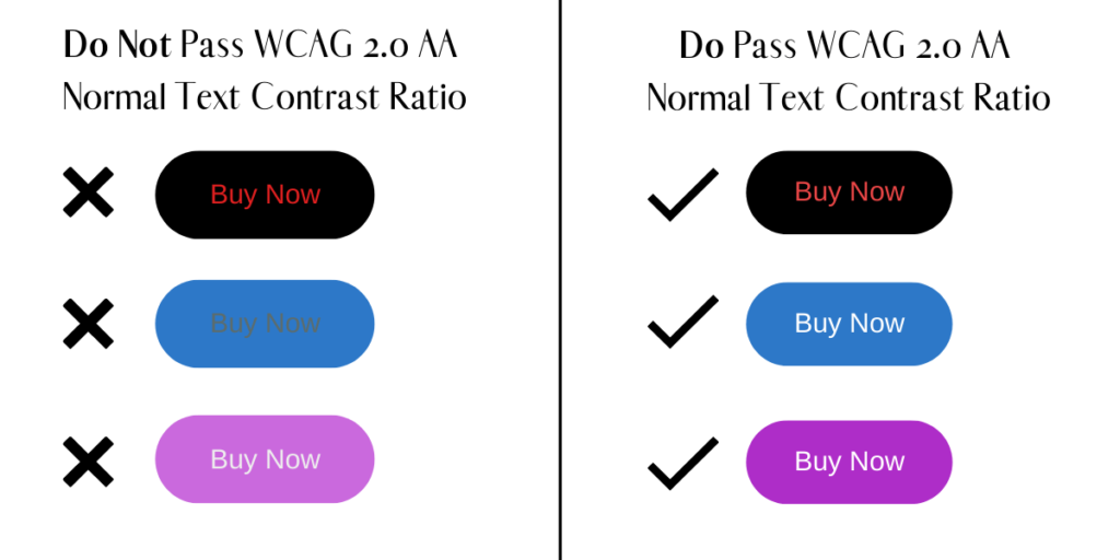 Color contrast for accessibility
