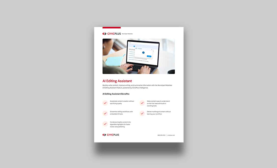 Municipal Websites AI Editing Assistant Fact Sheet - CivicPlus