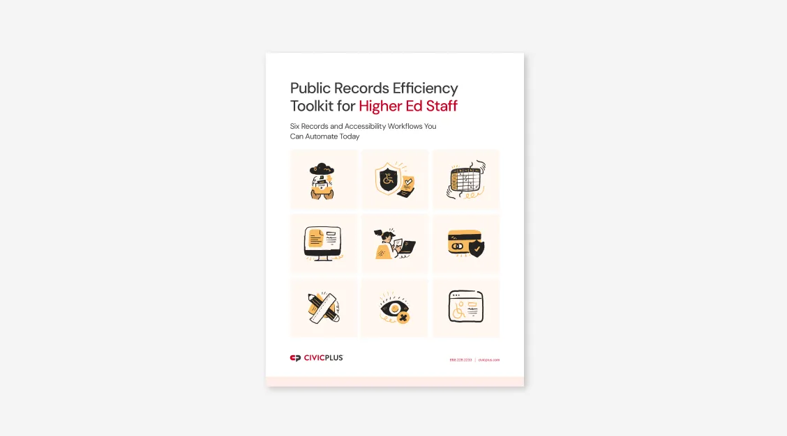 brochure cover with nine workflow icons