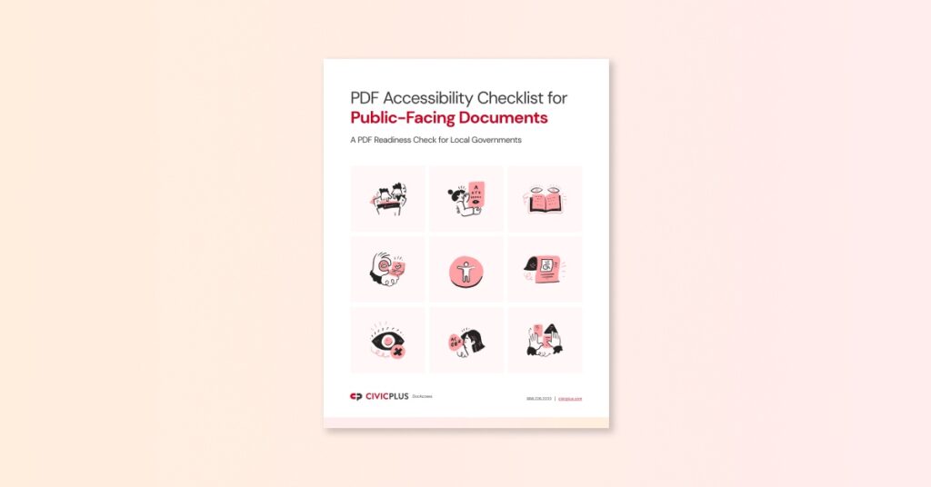 PDF Accessibility for Public Facing Documents Checklist cover page feature image