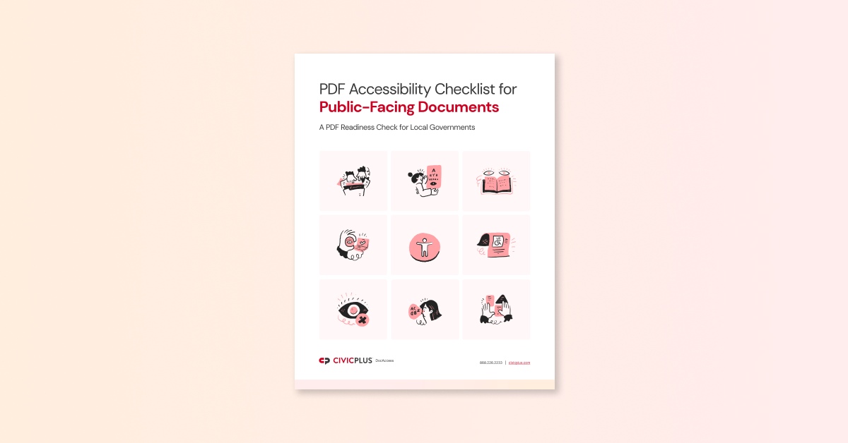 PDF Accessibility for Public Facing Documents Checklist cover page feature image
