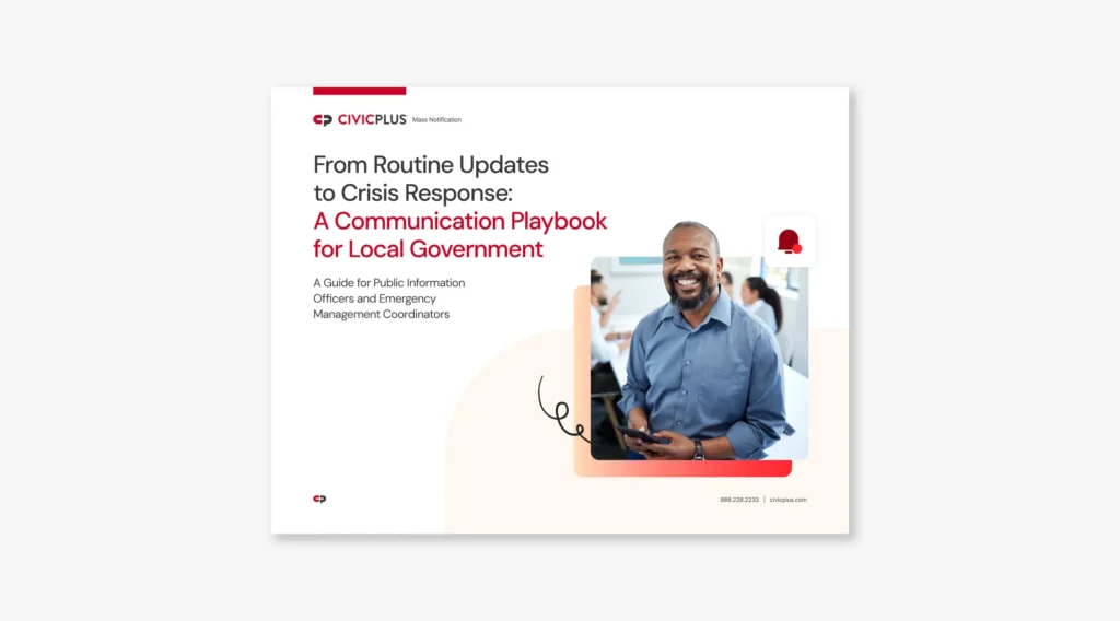 Government crisis communication playbook cover image