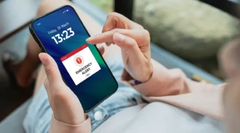Alert on a phone screen